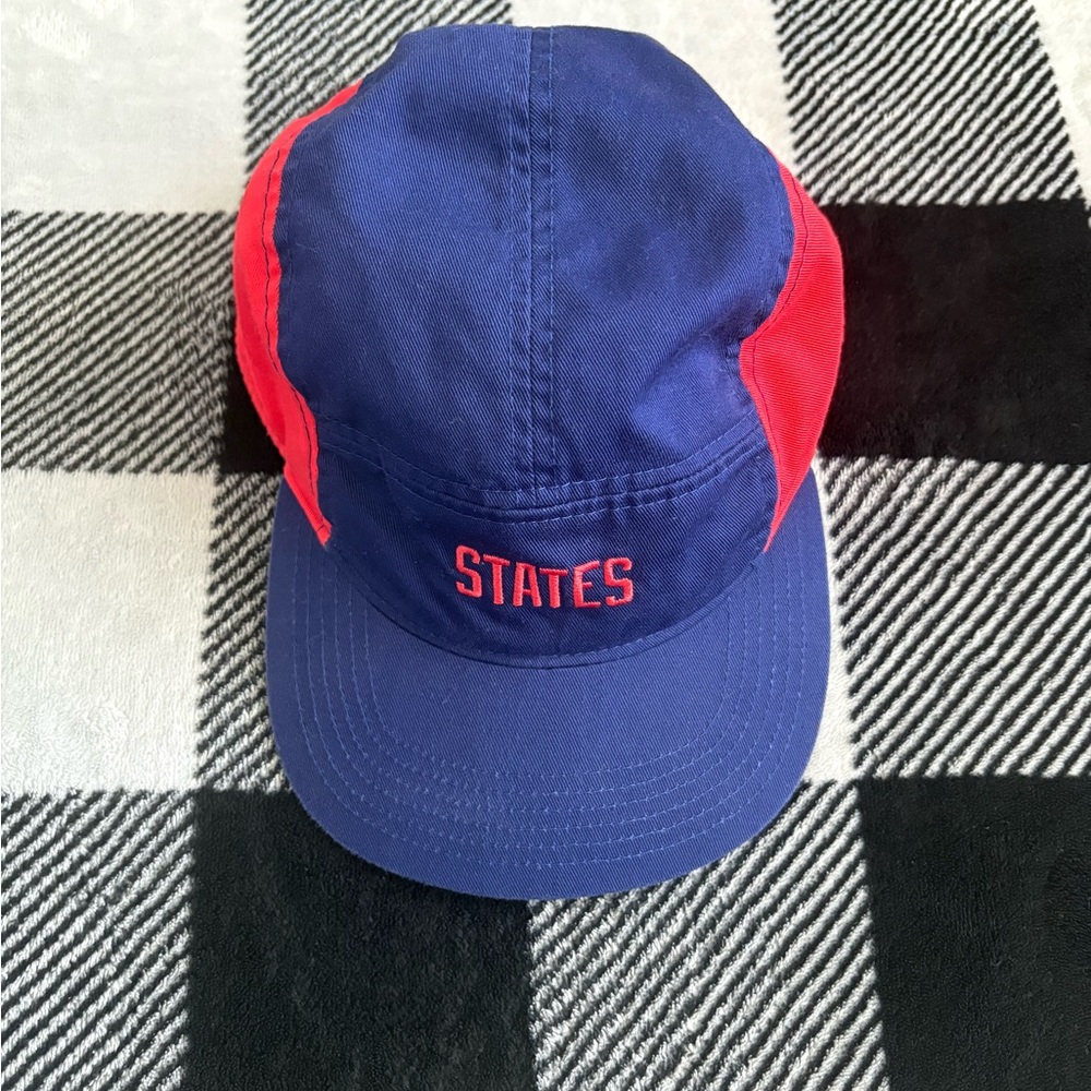 Blue and Red Nike Heritage Hat with 'STATES' Embroidery